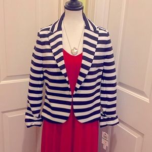 Amanda + Chelsea Jacket. Navy & white.